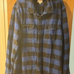 American Eagle Outfitters Blue and Black Checkered Shirt Jacket